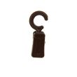 Plastic curtain hook with a clamp / 30002-304 Dark brown