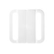 Plastic bikini bra fastener / 25 mm / 29204-101 White
