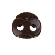 Two-hole toggle stopper / 25071-304 Dark brown