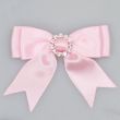 Bow ribbon with a clasp / Pink