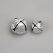 Frosted sleigh bells / 20 mm / silver