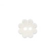 Flower-shaped button / 15 mm / White