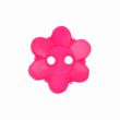 Flower-shaped button / 13 mm / Shocking pink