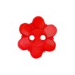 Flower-shaped button / 13 mm / Red