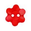 Flower-shaped button / 15 mm / Red