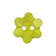 Flower-shaped button / 13 mm / Light green
