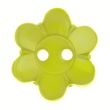 Flower-shaped button / 18 mm / Light green