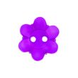 Flower-shaped button / 13 mm / Purple