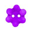 Flower-shaped button / 15 mm / Purple