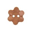 Flower-shaped button / 13 mm / Brown