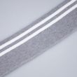 Striped ribbing 6 cm / Grey White