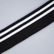 Striped ribbing 6 cm / Black White