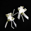 Bow with Rose and Pearls / Ivory