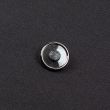 Metal button with plastic detail / Black matte / 25 mm