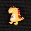 Decorative rivet-badge / Dinosaur / Yellow