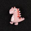 Decorative rivet-badge / Dinosaur / Pink