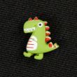 Decorative rivet-badge / Dinosaur / Green