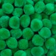 Acrylic pom-poms set 6 mm / Green