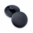 Round satin-look button / 15 mm / Black