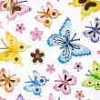 Stickers / Butterflies and Flowers