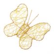 Decoration / Wire butterfly / Gold