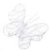 Decoration / Wire butterfly / Silver