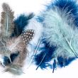 Colourful marabou feathers / 2907 Blue Grey Mix
