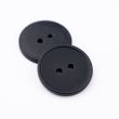 Simple button with 2-holes / 15 mm / Black