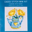 Cross Stitch Kit / Flowers with teapot