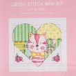 Cross Stitch Kit / Cat in heart