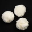 Faux fur hat poms 8 cm / Off white