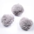 Faux fur hat poms 8 cm / Grey