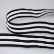 Mesh elastic 25 mm / Black-white