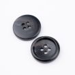 Simple button with border / 20 mm / Black