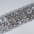 Mesh ribbon with Sequins 65 mm / Silver