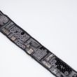 Mesh ribbon with Sequins 25 mm / Black