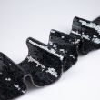Mesh ribbon with Sequins 80 mm / Black
