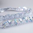 Net Trim with Sequins 15 mm / Silver