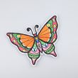 Iron-on motif / Butterfly / Large / Orange