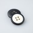 Light round 4 hole button / 18 mm / Crem-grey