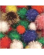Shiny pom-poms / Different shades