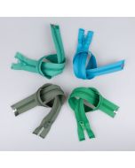 5 mm open-ended zipper with one slider 60 cm / Different shades