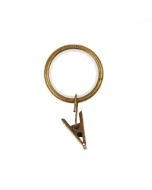 Metal curtain ring with a clamp, plastic core / 30005-OX Oxide / 27 mm
