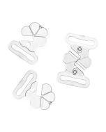 Plastic bikini bra fastener 14 mm / 29201 Transparent