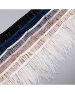Ostrich feather trim 12 cm / Different shades