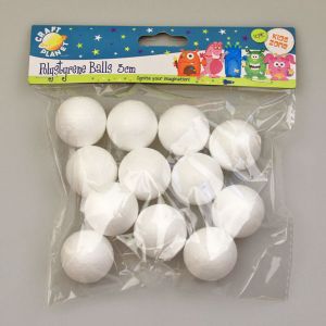 Set of 3 cm polysterine balls