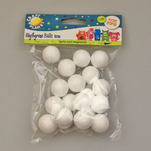 Set of 2 cm polysterine balls