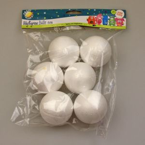 Set of 6 cm polysterine balls