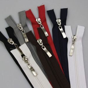 5 mm open-ended zipper with two sliders 50 cm / Different shades