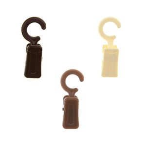Plastic curtain hook with a clamp / Different shades